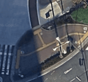 大手町駅前のGoogle Mapの衛星写真